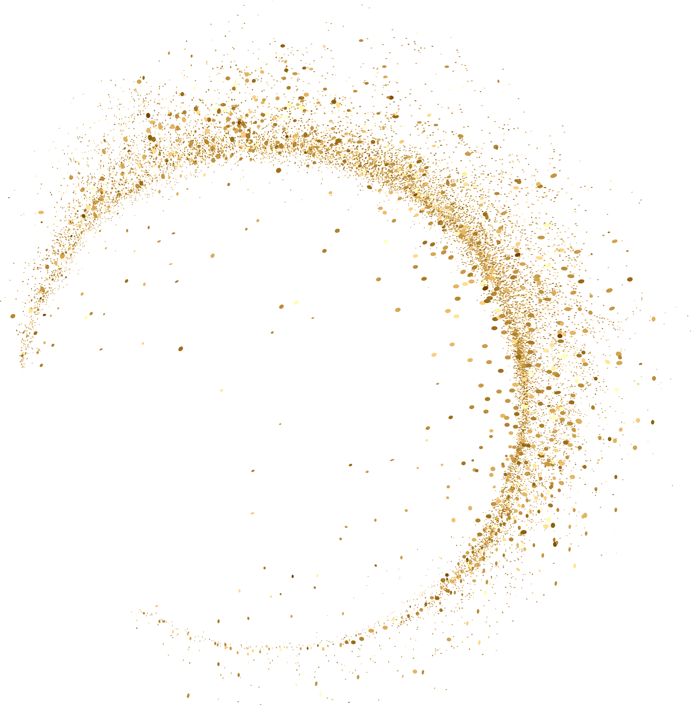 Gold Glitter Circle Frame